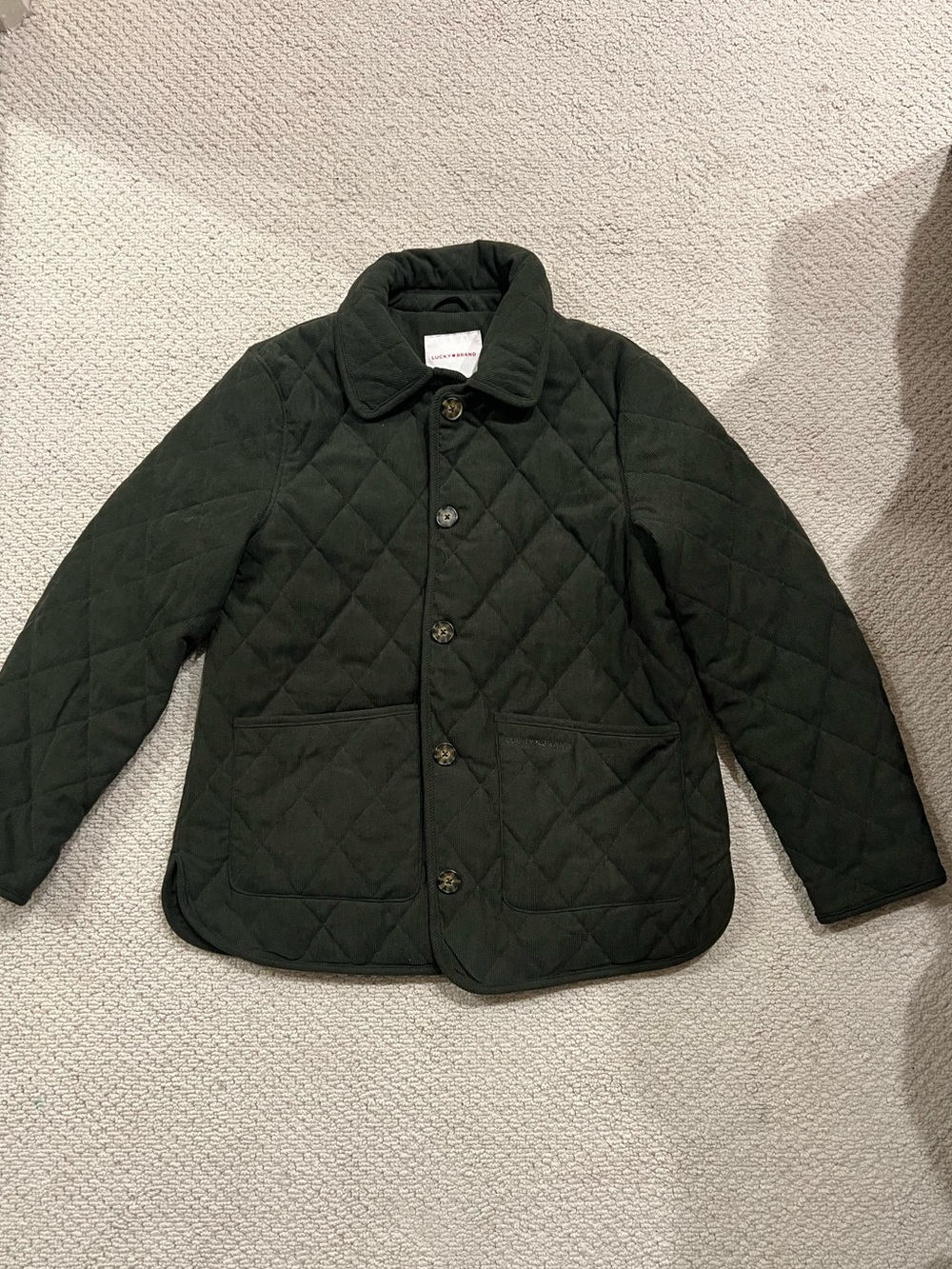 Lucky Brand Quilted Olive Green Women's Jacket - Picture 3 of 5
